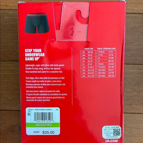 NWT Under Armour Men's 5XL 2-Pack Standard Tech Boxer Briefs – 6" Inseam - Picture 2 of 2